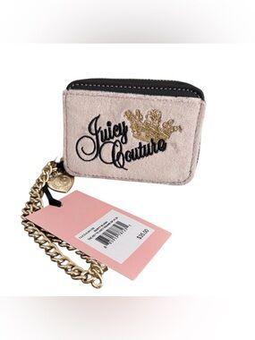Juicy Couture “The Key to Juicy” Dusty Blush/Brown Small Wristlet Wallet